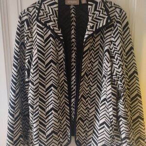 Chico's Monochrome Zigzag Blazer